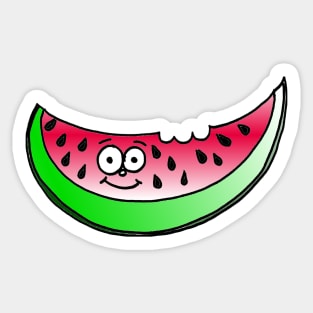 Happy Watermelon Doodle Sticker